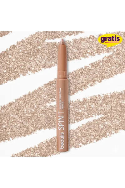  تصویر 2 : سایه چشم استیکی 143 Golden Taupe درخشان با رنگ قهوه‌ای روشن بیولیس Beaulis 