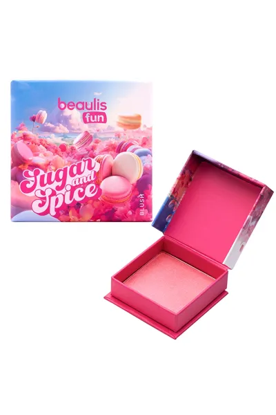 خرید و قیمت رژگونه پودری براق Sugar and Spice شماره ۵۵۱ رنگ قهوه‌ای روشن Beaulis  بیولیس اصل