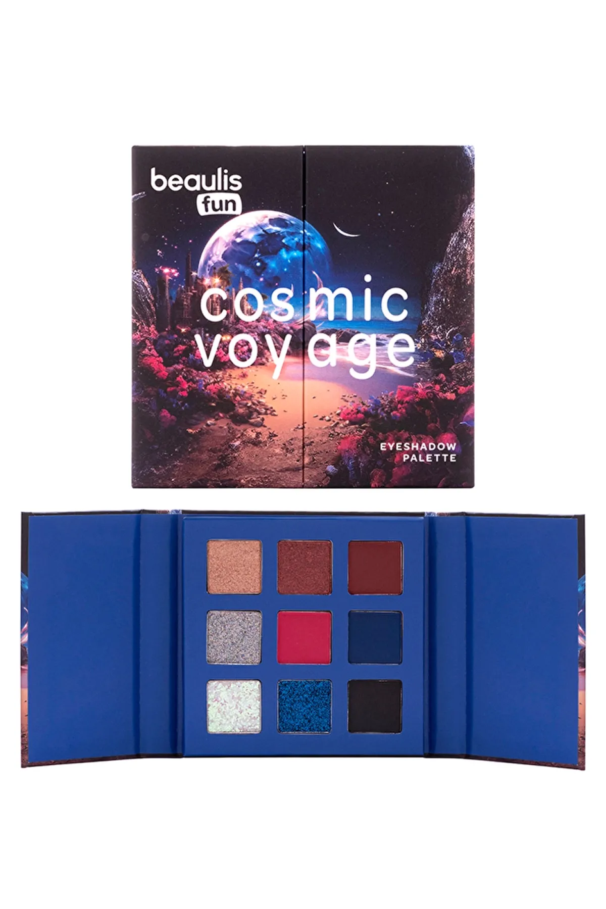 پالت سایه چشم ۹ رنگ Galactic Glow با طیف درخشان کهکشانی Beaulis