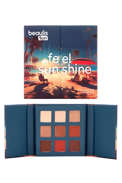 خرید و قیمت پالت سایه چشم ۹ رنگ Rustic Charm با تناژ قهوه‌ای روشن و کاربردی Beaulis  بیولیس اصل