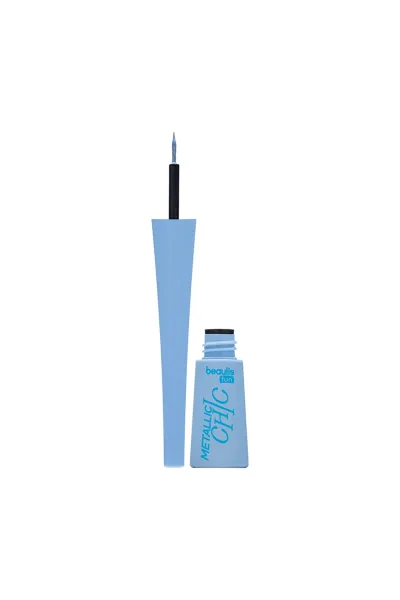  تصویر 1 : خط چشم مایع متالیک 805 Blue Sparkle آبی اکلیلی با جلوه درخشان بیولیس Beaulis 