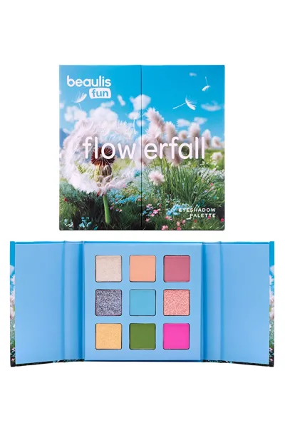 خرید و قیمت پالت ۹ رنگ سایه چشم Crystal Bloom با رنگ‌های صورتی و قهوه‌ای روشن Beaulis  بیولیس اصل