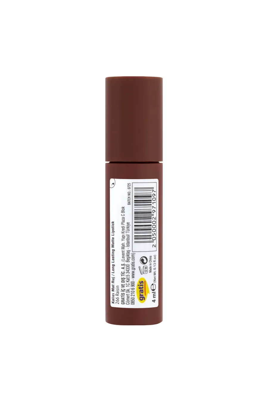 مشخصات Beaulis Stay It Long Lasting Matte Lipstick 266 Raisin رژ لب مایع مات بادوام Raisin 266 رنگ کشمشی قهوهای مایل به قرمز بیولیس مشخصات Beaulis Stay It Long Lasting Matte Lipstick 266 Raisin رژ لب مایع مات بادوام Raisin 266 رنگ کشمشی قهوهای مایل به قرمز بیولیس
