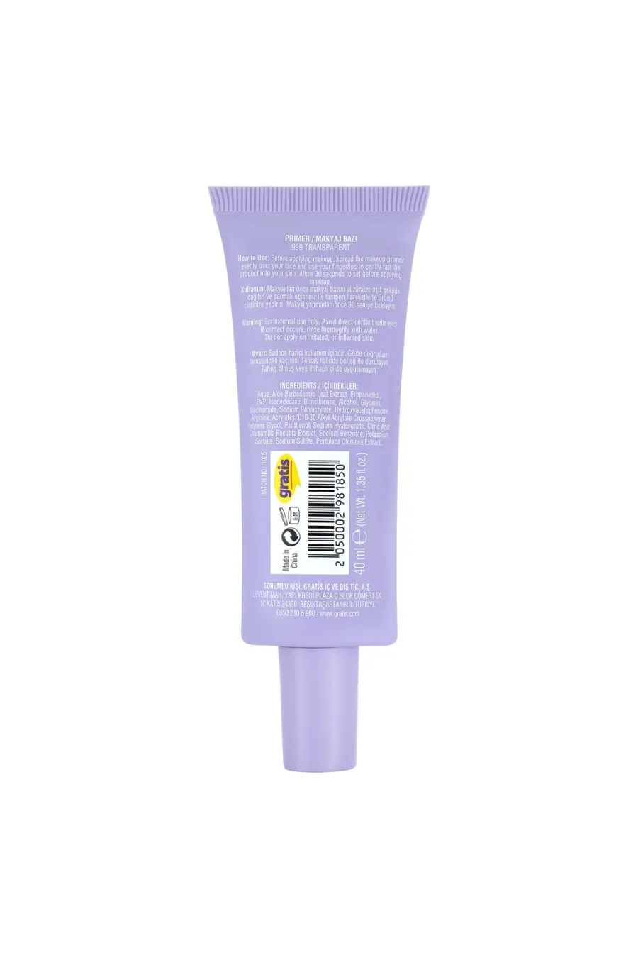 مشخصات Beaulis Prep It Makyaj Bazı 999 Transparent پرایمر آرایشی 999 Transparent بی‌رنگ صاف‌کننده و آماده‌ساز پوست بیولیس