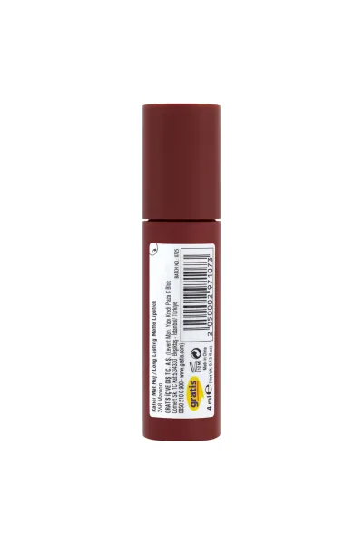  تصویر 3 : رژ لب مات ماندگار 268 Maroon رنگ زرشکی جذاب با پوشش یکدست بیولیس Beaulis 
