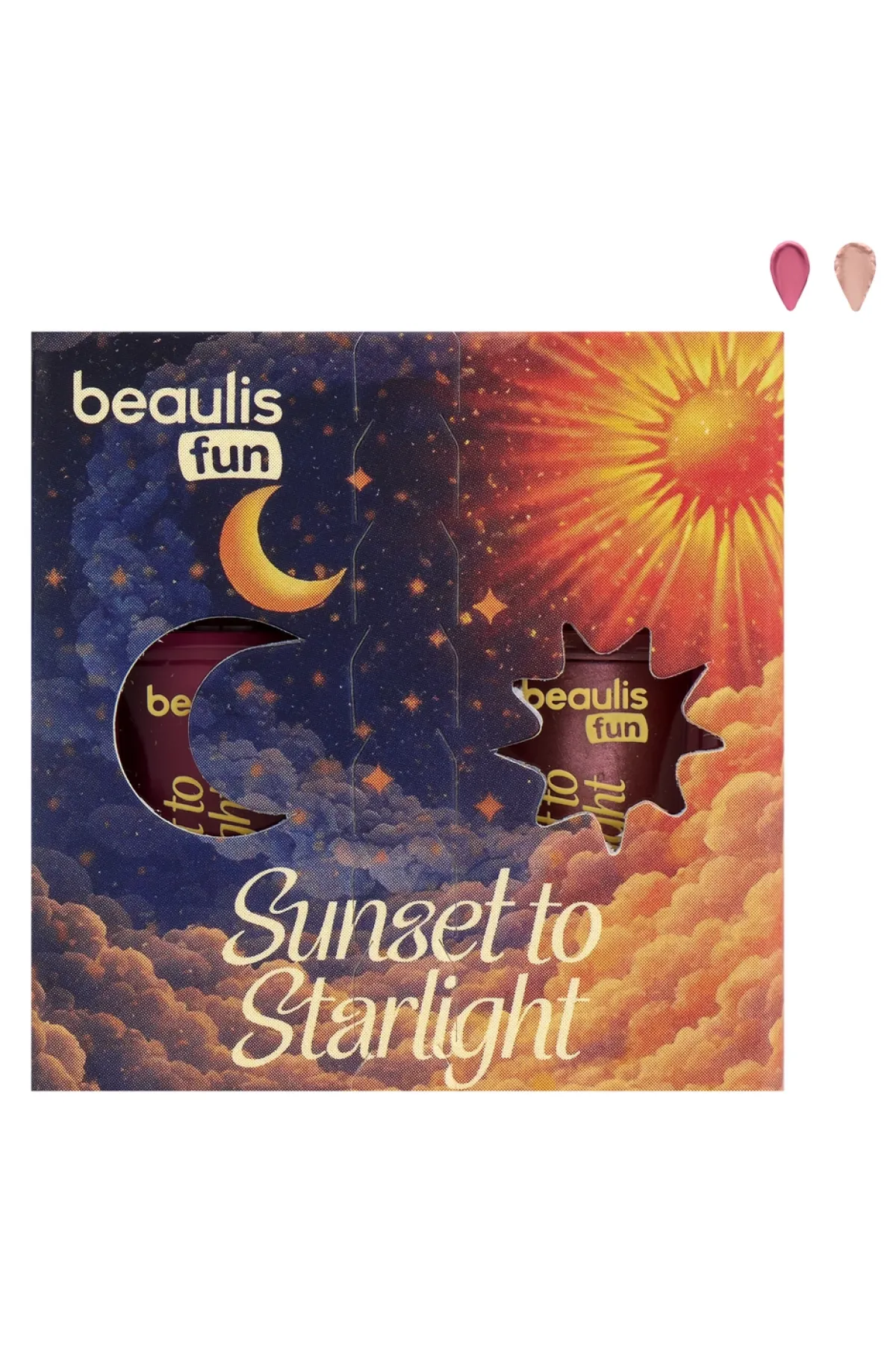 ست رژگونه و هایلایتر Starlight استارلایت با تناژ شامپاینی درخشان Beaulis