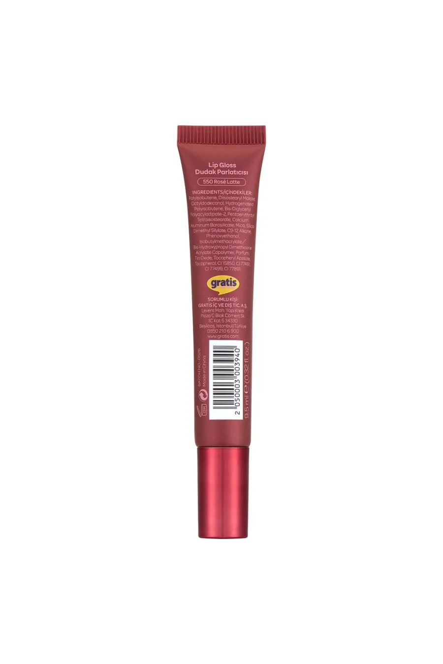 درباره لیپ گلاس براق 550 Rose Latte رنگ قهوه‌ای روشن با جلوه درخشان بیولیس Beaul Beaulis