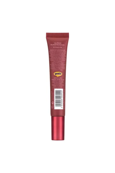  تصویر 3 : لیپ گلاس براق 550 Rose Latte رنگ قهوه‌ای روشن با جلوه درخشان بیولیس Beaulis 