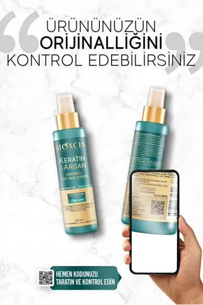  تصویر 3 : اسپری ۲ فاز نرم کننده کراتین و آرگان مو بیوکسین BIOXCIN 