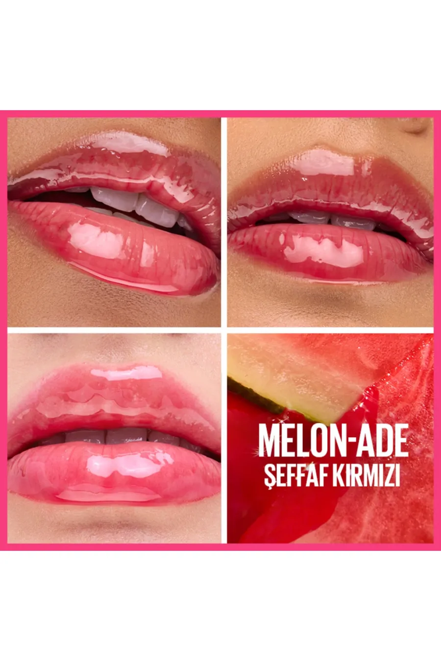 فرمول براق‌کننده برای ایجاد درخشش بیشتر لیپ گلاس آبرسان و فوق‌العاده براق 005 Melon Ade رنگ هلویی میبلین نیویورک Maybelline New York