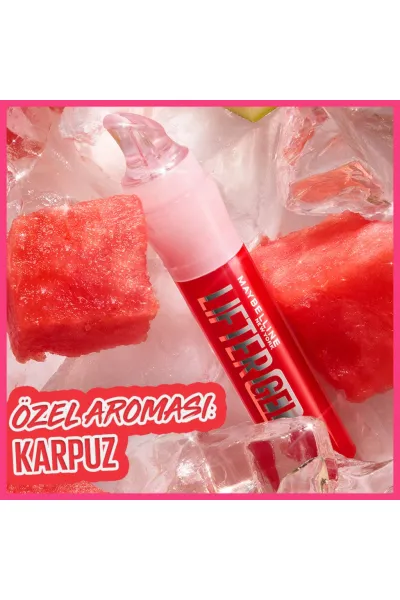  تصویر 4 : لیپ گلاس آبرسان و فوق‌العاده براق 005 Melon Ade رنگ هلویی میبلین نیویورک Maybelline New York 