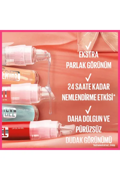  تصویر 5 : لیپ گلاس آبرسان و فوق‌العاده براق 006 Strawberry Shake صورتی توت‌فرنگی میبلین نیویورک Maybelline New York 