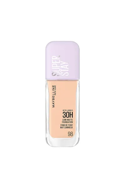 تصویر 1 : کرم پودر Lumi Matte شماره 98 Sun Beige قهوه‌ای روشن با پوشش یکدست میبلین نیویورک Maybelline New York 