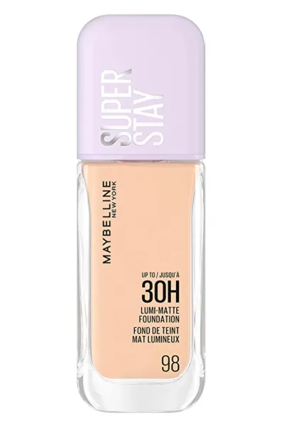 خرید و قیمت کرم پودر Lumi Matte شماره 98 Sun Beige قهوه‌ای روشن با پوشش یکدست Maybelline New York  میبلین نیویورک اصل