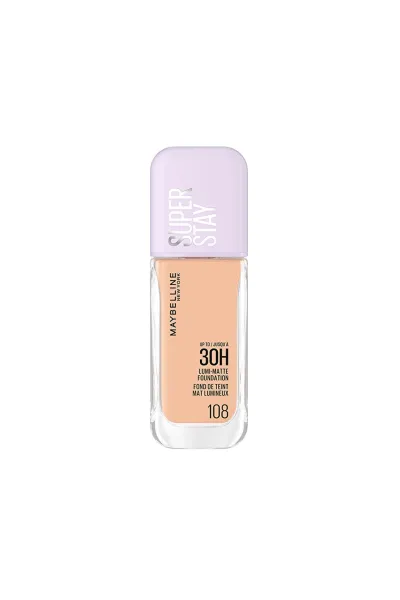  تصویر 2 : کرم پودر لدمی مات با پوشش ماندگار 108 Light Beige قهوه‌ای روشن میبلین نیویورک Maybelline New York 