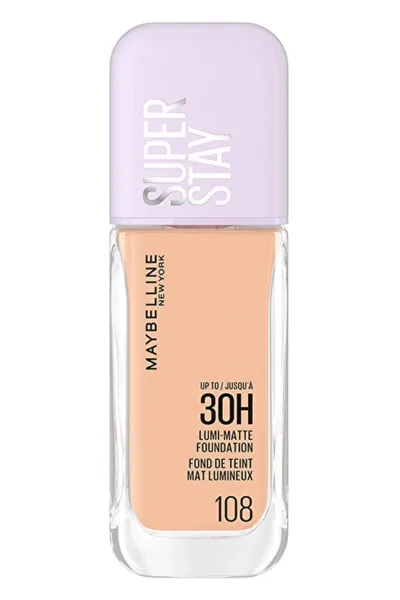 خرید و قیمت کرم پودر لدمی مات با پوشش ماندگار 108 Light Beige قهوه‌ای روشن Maybelline New York  میبلین نیویورک اصل