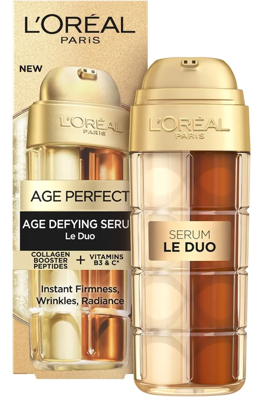 ویژگیهای سرم ضد پیری دوکاره سفت کننده و روشن کننده پوست با کلاژن لورال پاریس L'Oreal Paris ویژگیهای سرم ضد پیری دوکاره سفت کننده و روشن کننده پوست با کلاژن لورال پاریس L'Oreal Paris