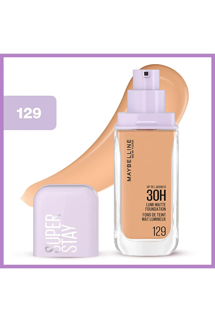درباره کرم پودر لومی مات شماره 129 Medium Beige قهوه‌ای متوسط با ماندگاری بالا م میبلین نیویورک Maybelline New York