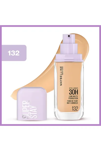  تصویر 2 : کرم پودر لومی مات رنگ ۱۳۲ بژ روشن با پوشش مات میبلین نیویورک Maybelline New York 