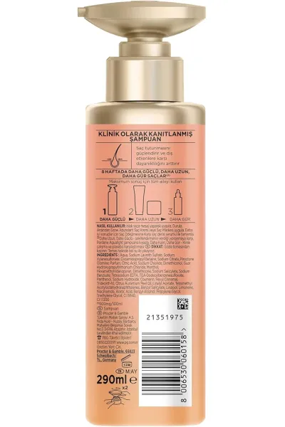  تصویر 8 : شامپو ضد ریزش مو تقویت کننده و کمک به کاهش ریزش مو پنتن Pantene 