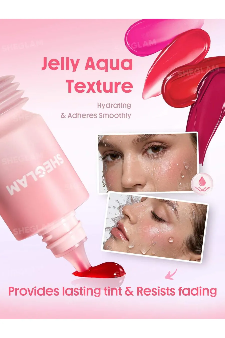 درباره رژگونه ژلی آبرسان با رنگ Melon Jelly صورتی هلویی طبیعی شیگلم Sheglam