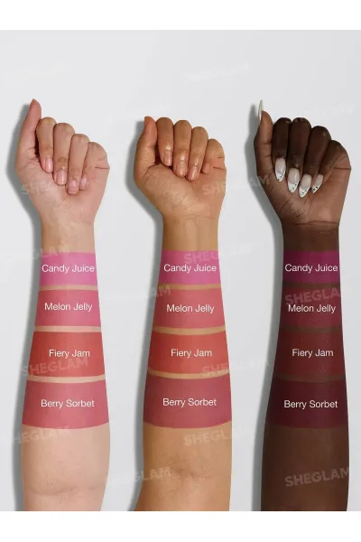  تصویر 7 : رژگونه ژلی مدل Candy Juice رنگ صورتی آبنباتی با جلوه طبیعی شیگلم Sheglam 