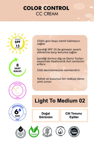  تصویر 2 : Farmasi فارماسی Light to Medium سی‌سی کرم جدید رنگ شماره ۰۲  