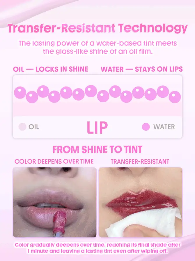  تصویر 4 : تینت لب براق و ماندگار رنگ Rose Spritz صورتی رز طبیعی شیگلم Sheglam 