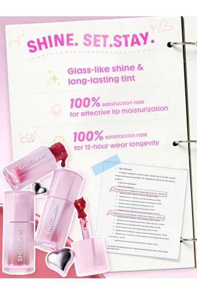  تصویر 5 : تینت لب براق رنگ Biscuit Bite قهوه‌ای روشن با جلوه درخشان شیگلم Sheglam 