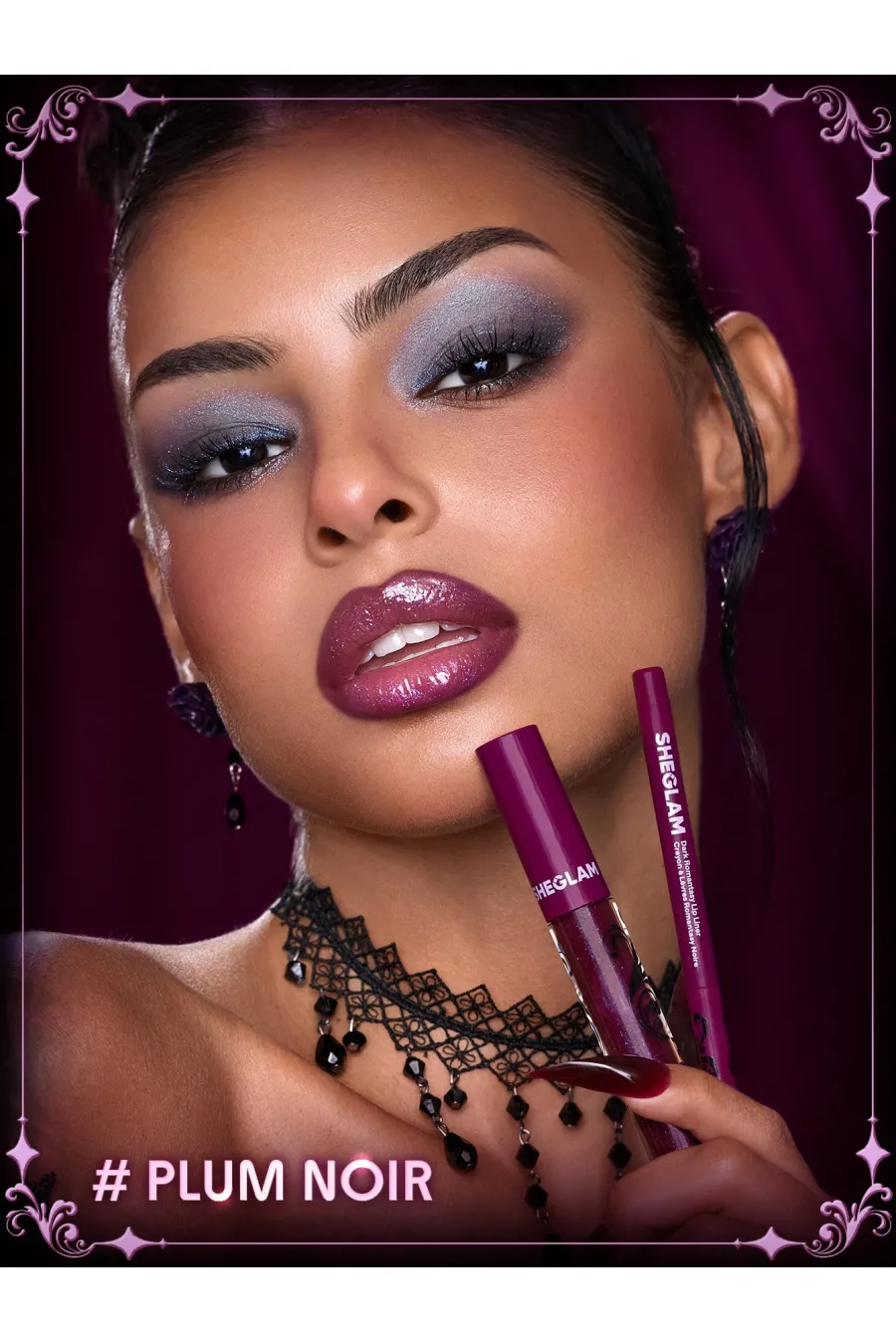 مزایای کیت خط لب و برق لب Dark Romantasy Plum Noir با رنگ آلویی تیره شیگلم Sheglam مزایای کیت خط لب و برق لب Dark Romantasy Plum Noir با رنگ آلویی تیره شیگلم Sheglam