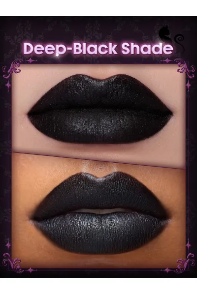  تصویر 3 : موس لب ضدانتقال Dark Romantasy Black با رنگ مشکی عمیق مات شیگلم Sheglam 