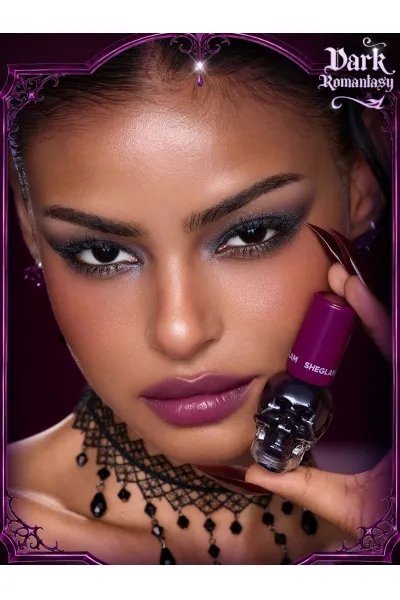  تصویر 2 : تینت لب و گونه Dark Romantasy Plum Hex با رنگ آلویی تیره شیگلم Sheglam 