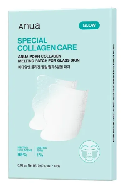 خرید پچ گونه کلاژن PDRN آب‌شونده برای آبرسانی و شادابی پوست ۴ عددی آنوا Anua