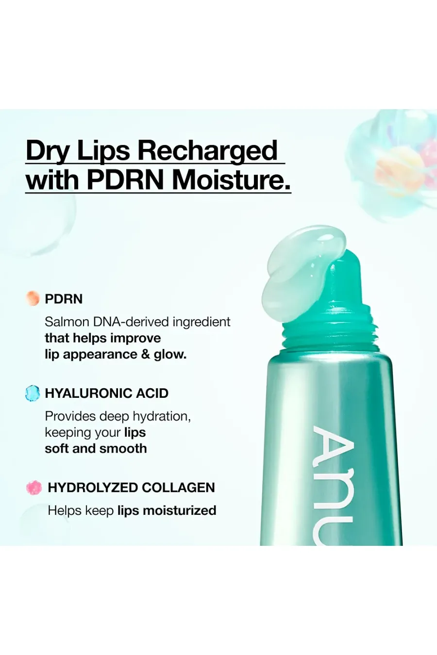 ترکیبات مؤثر سرم لب PDRN برای آبرسانی و کمک به نرمی و شادابی لب آنوا Anua ترکیبات مؤثر سرم لب PDRN برای آبرسانی و کمک به نرمی و شادابی لب آنوا Anua