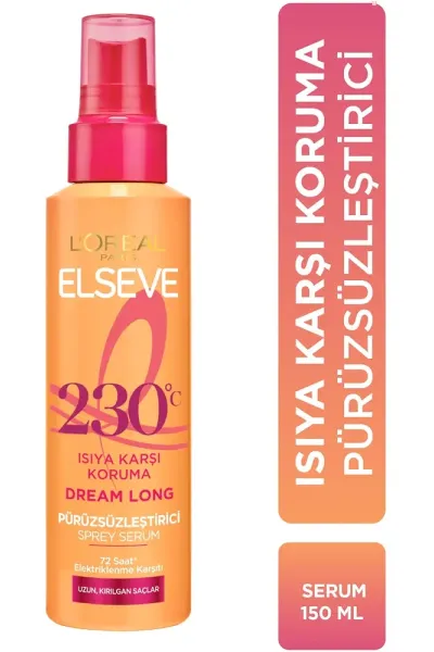  تصویر 1 : اسپری سرم محافظ حرارت Dream Long برای صافی و نرمی مو لورال پاریس L'Oreal Paris 