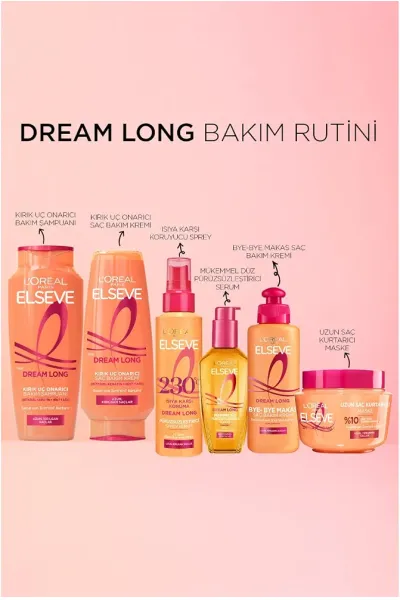  تصویر 7 : اسپری سرم محافظ حرارت Dream Long برای صافی و نرمی مو لورال پاریس L'Oreal Paris 