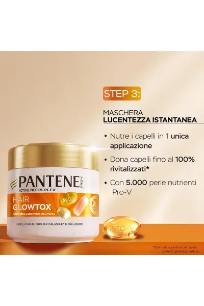  تصویر 3 : ماسک درخشان‌کننده مو برای براقیت فوری و نرمی مو ۳۰۰ میلی‌لیتر پنتن Pantene 