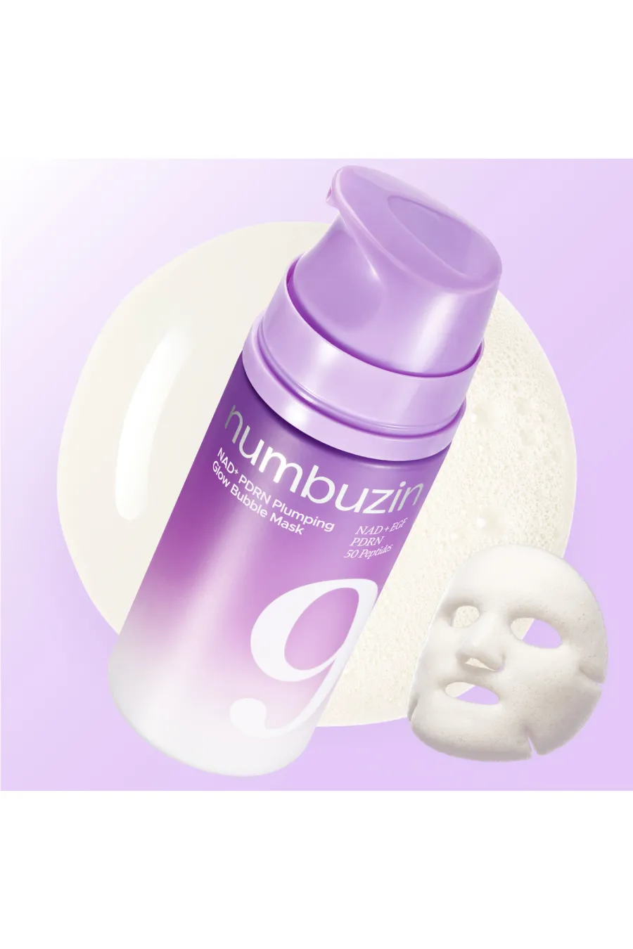مشخصات ماسک حبابی آماده‌سازی پوست NAD+ و PDRN برای شادابی و حجم‌دهی نامبوزین Numbuzin