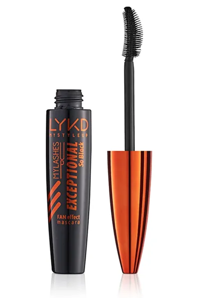خرید و قیمت ریمل مشکی Black با جلوه مژه‌های بادبزنی و حالت‌دهی فرکننده LYKD  لایکد اصل