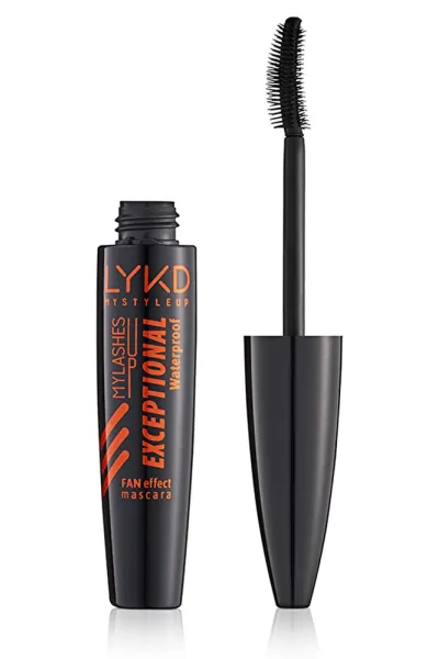 خرید و قیمت ریمل ضدآب Brown قهوه‌ای با جلوه مژه‌های بادبزنی و حالت‌دهی فرکننده LYKD  لایکد اصل