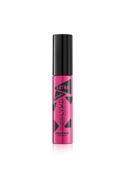  تصویر 1 : ریمل حجم‌دهنده Extra Volume Blackest Black مشکی‌ترین مشکی برای مژه‌ها لایکد LYKD 