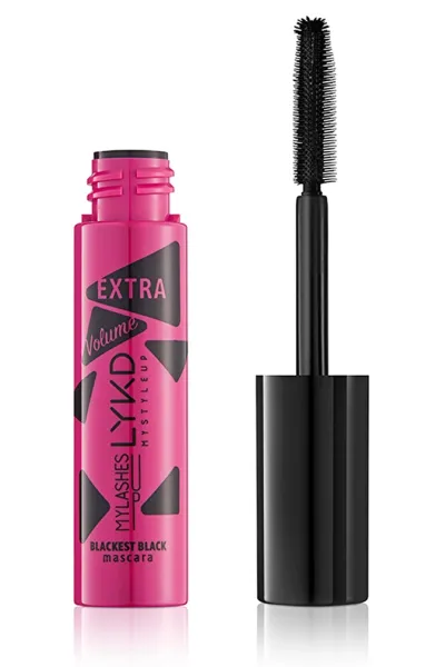 خرید و قیمت ریمل حجم‌دهنده Extra Volume Blackest Black مشکی‌ترین مشکی برای مژه‌ها LYKD  لایکد اصل