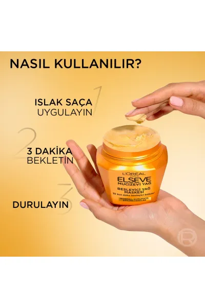  تصویر 6 : ماسک مو با روغن‌های مغذی برای تغذیه و نرمی مو لورال پاریس L'Oreal Paris 