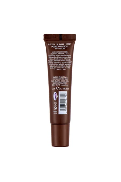  تصویر 3 : بالم لب پپتیدی Peptide Lip Sheer 199 Cocoa Cake قهوه‌ای براق و مرطوب‌کننده لایکد LYKD 