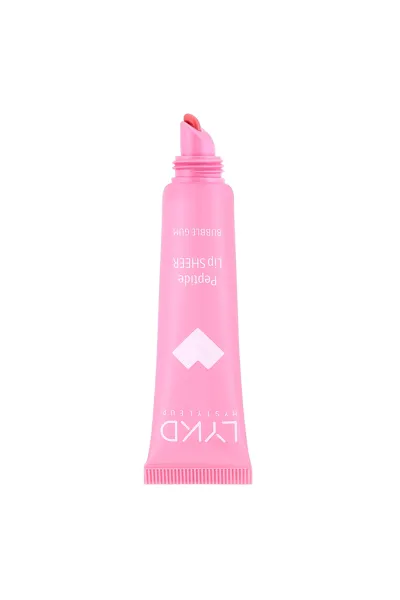  تصویر 2 : بالم لب پپتیدی Peptide Lip Sheer 505 Bubble Gum صورتی براق و مرطوب‌کننده لایکد LYKD 
