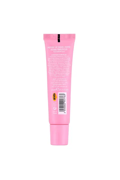  تصویر 3 : بالم لب پپتیدی Peptide Lip Sheer 505 Bubble Gum صورتی براق و مرطوب‌کننده لایکد LYKD 