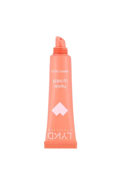 تصویر 1 : لیپ گلاس پپتیدی Peptide Lip Sheer 589 Salted Caramel کاراملی با درخشش ملایم لایکد LYKD 