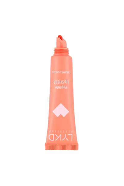  تصویر 2 : لیپ گلاس پپتیدی Peptide Lip Sheer 589 Salted Caramel کاراملی با درخشش ملایم لایکد LYKD 
