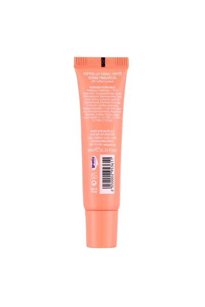  تصویر 3 : لیپ گلاس پپتیدی Peptide Lip Sheer 589 Salted Caramel کاراملی با درخشش ملایم لایکد LYKD 