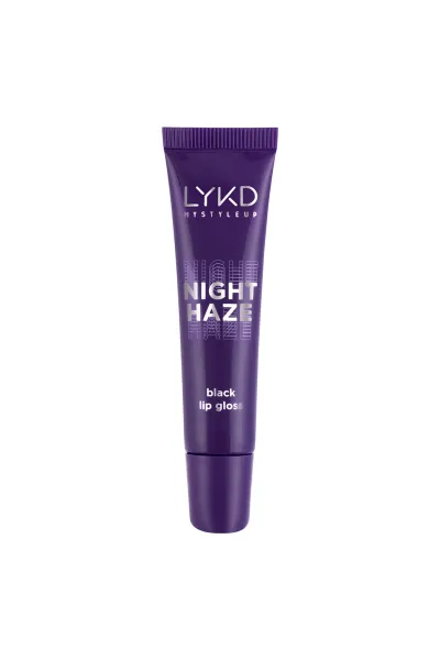  تصویر 2 : لیپ گلاس Night Haze Lip Gloss 100 Black مشکی با درخشش براق و جلوه جذاب لایکد LYKD 